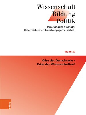 cover image of Krise der Demokratie--Krise der Wissenschaften?